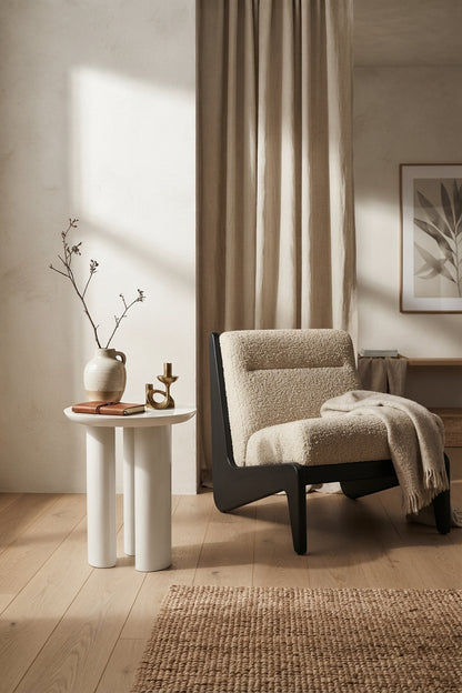JA3 WHITE SIDE TABLE