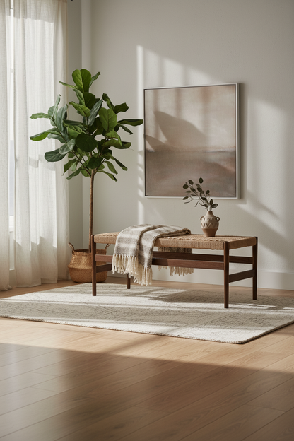 BELLA DARK BROWN OAK WOOD BENCH