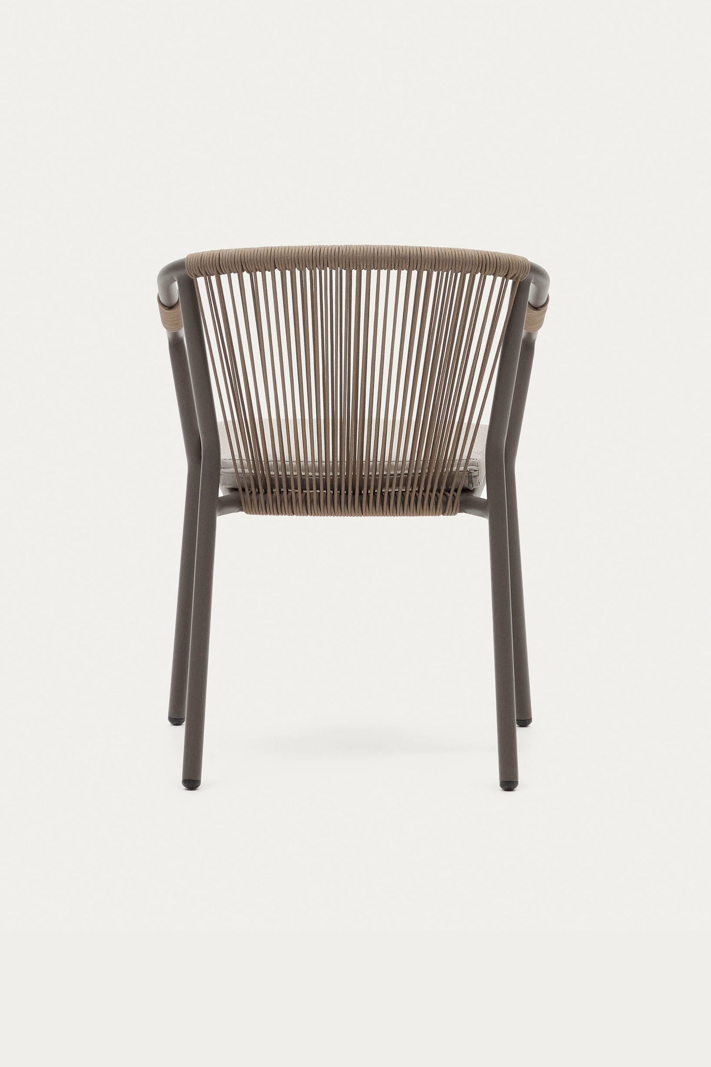 AVERY STACKABLE CHAIR IN METAL AND BROWN CORD