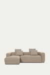 LILY 4 SEATER SOFA WITH LEFT-HAND CHAISE LONGUE IN BEIGE