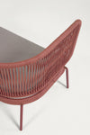 ELIZA 2 SEATER SOFA IN RED CORD WITH GALVANISED STEEL LEGS