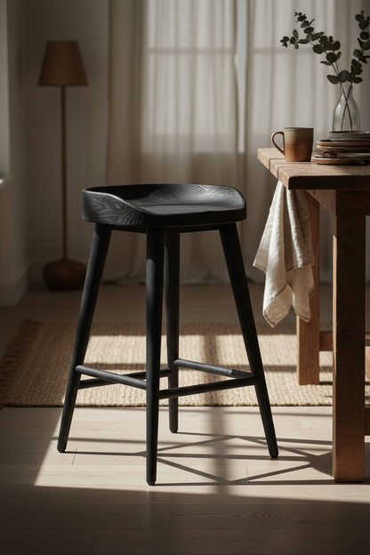 ODESSA OAK WOOD BAR STOOL