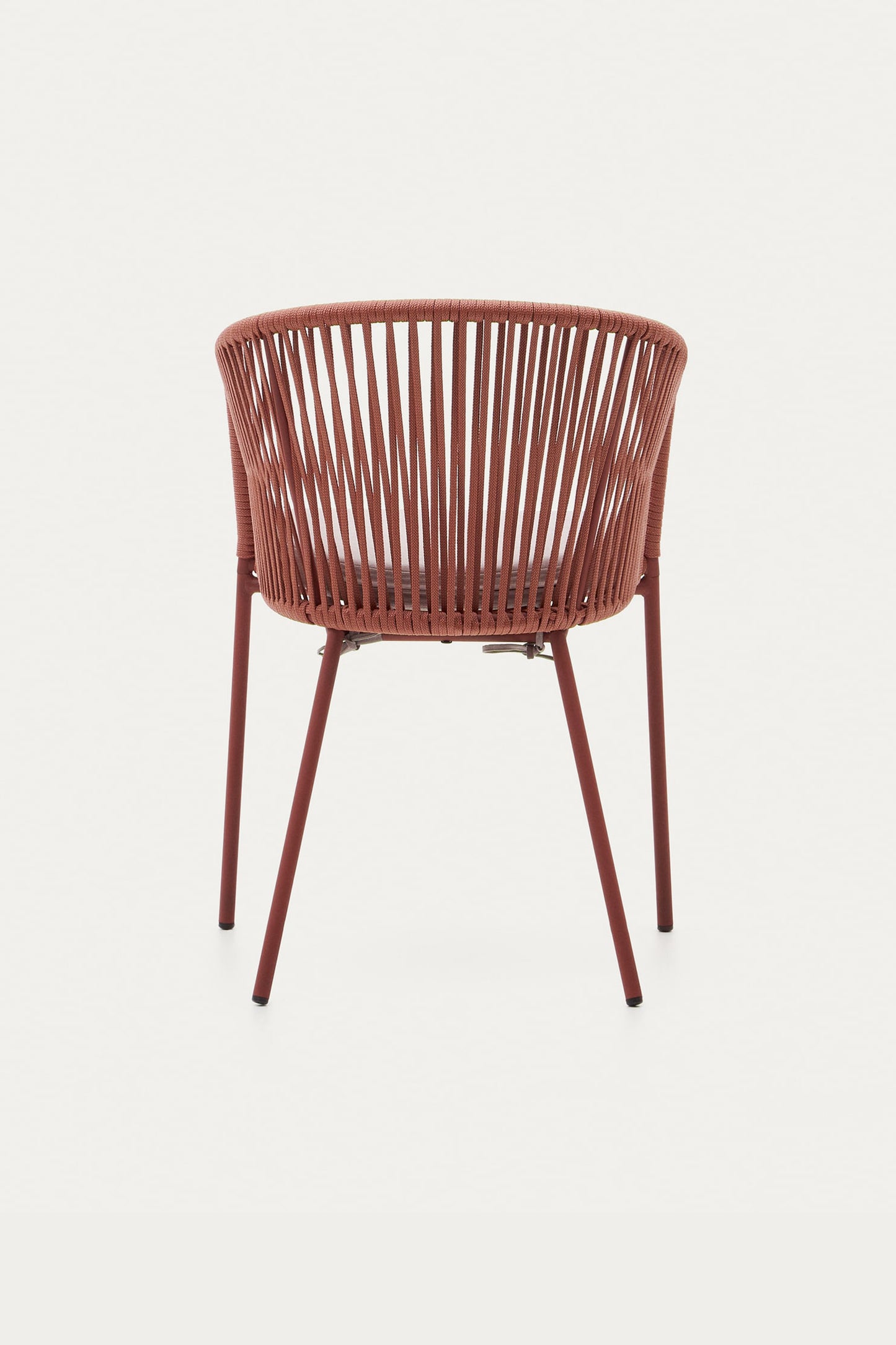 ARIANA RED ROPE CHAIR WITH GALVANISED STEEL LEGS