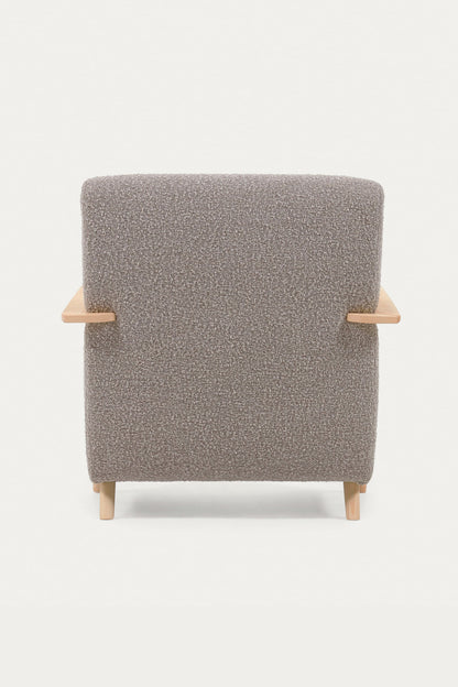 ALICICA ARMCHAIR IN LIGHT GREY BOUCLE