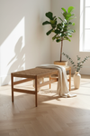 BELLA OAK WOOD NATURAL FINISH BENCH