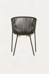 ARIANA GREEN ROPE CHAIR WITH GALVANISED STEEL LEGS