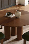 LANA BROWN OAK ROUND DINING TABLE
