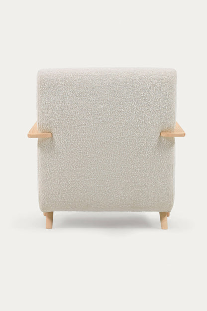 ALICICA ARMCHAIR IN WHITE FLEECE