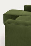 LILY 4 SEATER SOFA WITH LEFT-HAND CHAISE LONGUE IN GREEN