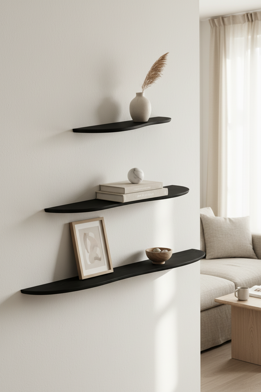 BLACK OAK WOOD SHELF