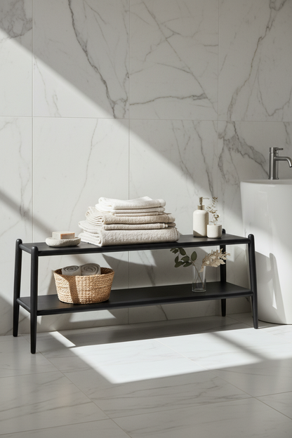 BROOKE BLACK OAK WOOD BENCH