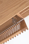 KIRA 2-DOOR TV STAND IN SOLID OAK WOOD AND OAK VENEER