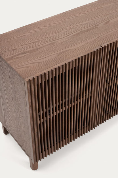 KIRA SIDEBOARD IN OAK VENEER AND SOLID OAK WOOD WITH WALNUT FINISH