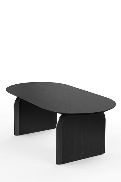 CALLA NATURAL OAK DINING TABLE IN BLACK