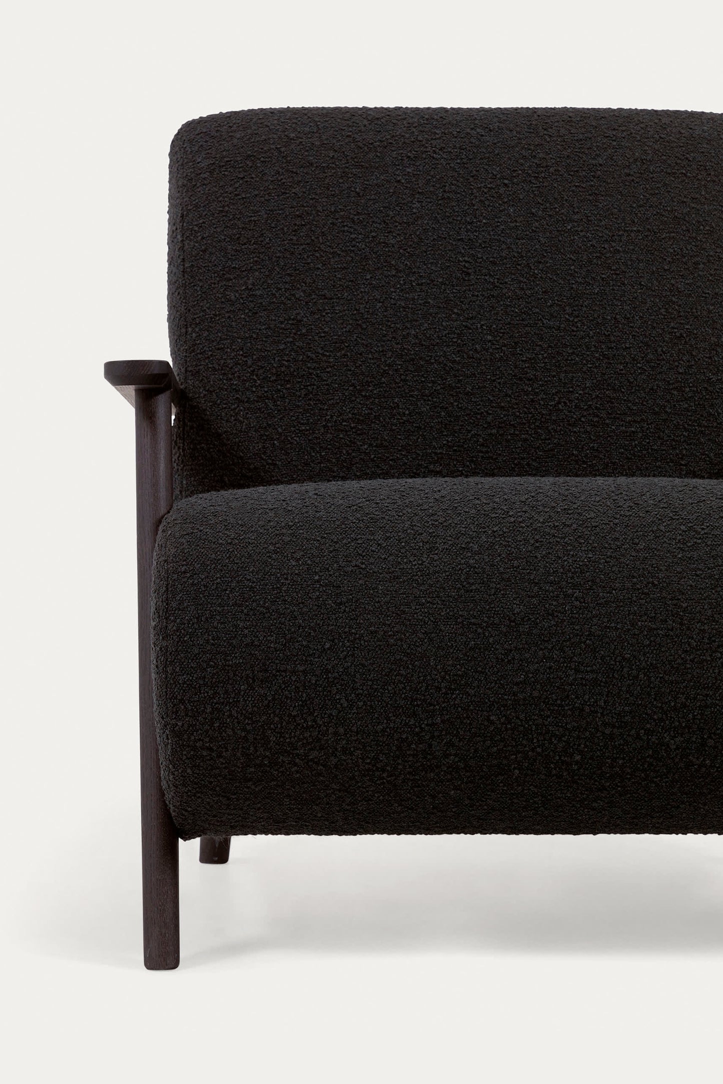 ALICICA ARMCHAIR IN BLACK FLEECE