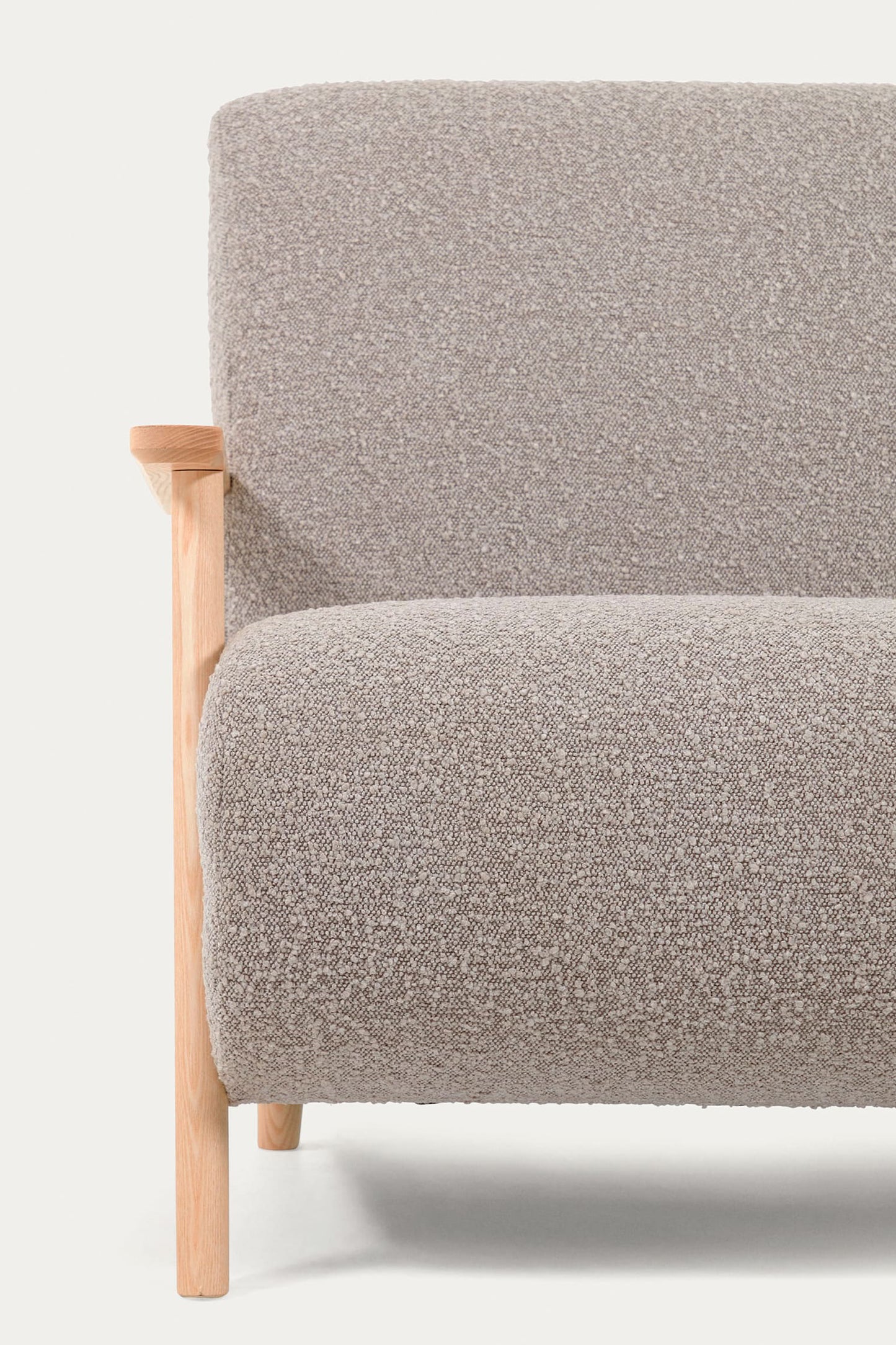 ALICICA ARMCHAIR IN LIGHT GREY BOUCLE