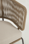 ELIZA ARMCHAIR IN BEIGE CORD WITH GALVANISED STEEL LEGS