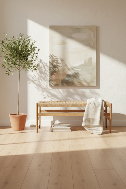 BELLA OAK WOOD NATURAL FINISH BENCH