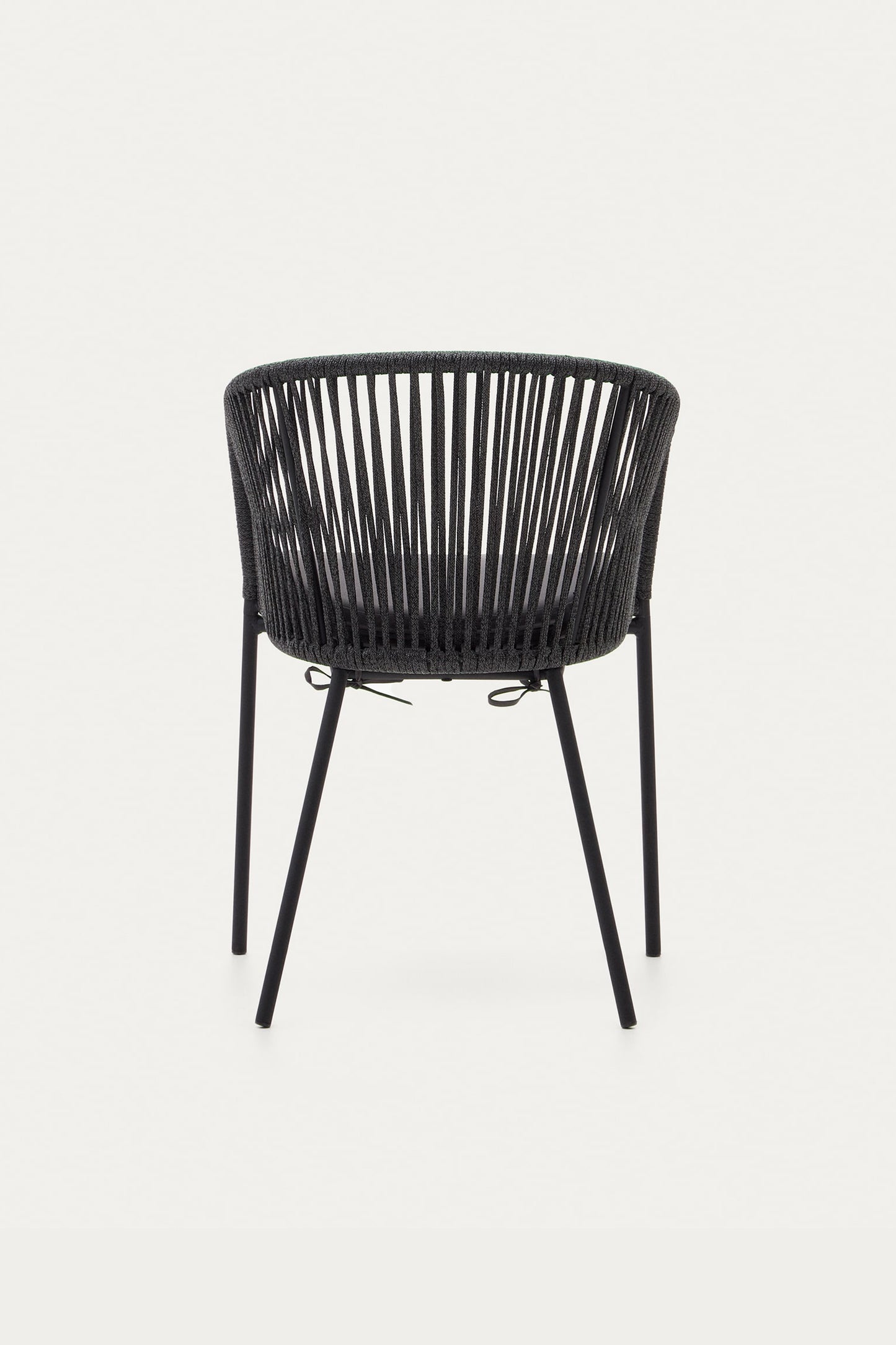 ARIANA BLACK ROPE CHAIR WITH GALVANISED STEEL LEGS