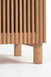 KIRA 2-DOOR SHOE RACK IN SOLID OAK WOOD AND OAK VENEER