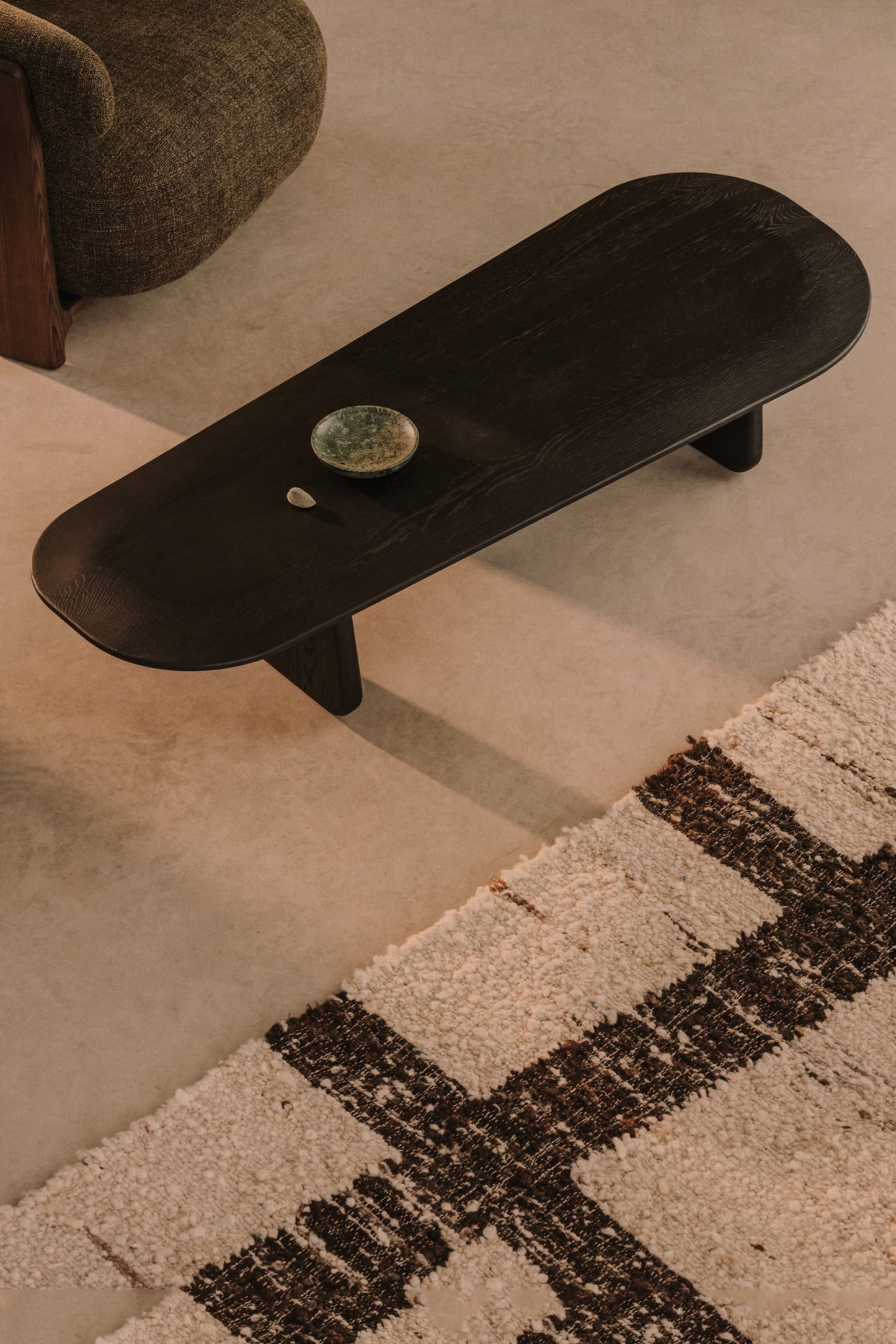 SAGE NATURAL OAK COFFEE TABLE IN BALCK