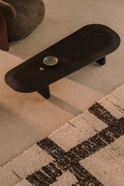 SAGE NATURAL OAK COFFEE TABLE IN BALCK
