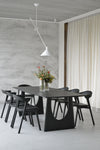 MERY BLACK OAK DINING TABLE