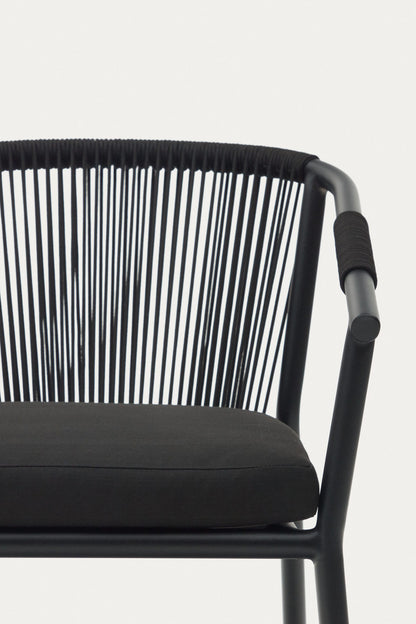 AVERY STACKABLE CHAIR IN METAL AND BLACK CORD