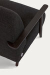 ALICICA ARMCHAIR IN BLACK FLEECE