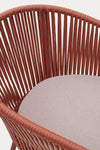 ARIANA RED ROPE CHAIR WITH GALVANISED STEEL LEGS