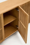 KIRA 4-DOOR SIDEBOARD IN SOLID OAK WOOD AND OAK VENEER