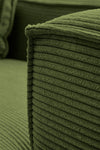 LILY 3 SEATER SOFA WITH RIGHT-HAND CHAISE LONGUE IN GREEN