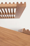 KIRA 2-DOOR SHOE RACK IN SOLID OAK WOOD AND OAK VENEER