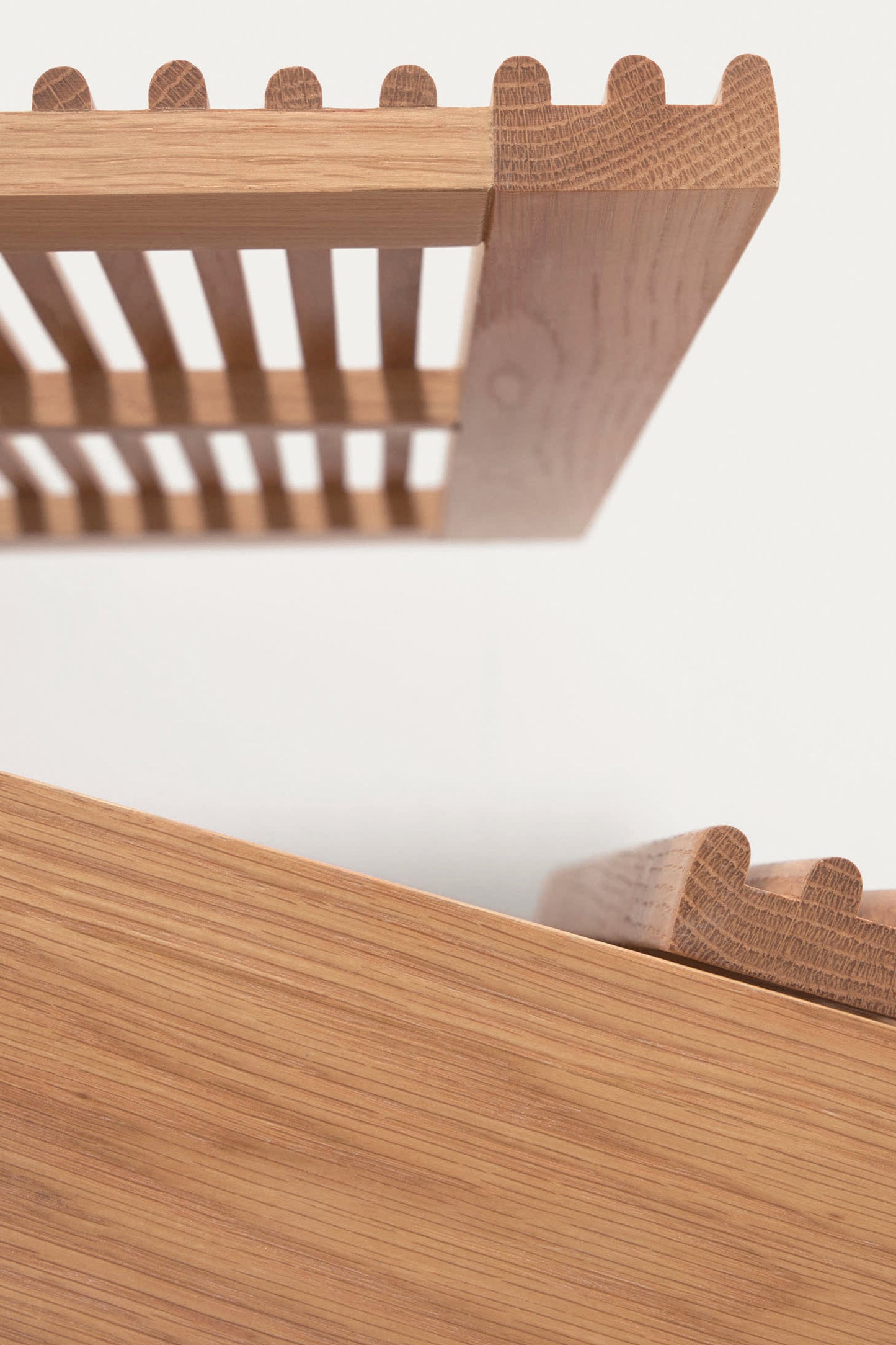 KIRA 2-DOOR SHOE RACK IN SOLID OAK WOOD AND OAK VENEER