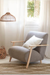 ALICICA ARMCHAIR IN LIGHT GREY BOUCLE