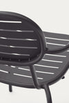 GAIA STACKABLE OUTDOOR CHAIR WITH ARMRESTS IN DARK GREY GALVANISED STEEL