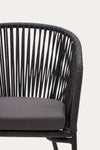 ARIANA BLACK ROPE CHAIR WITH GALVANISED STEEL LEGS