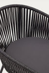 ARIANA BLACK ROPE CHAIR WITH GALVANISED STEEL LEGS