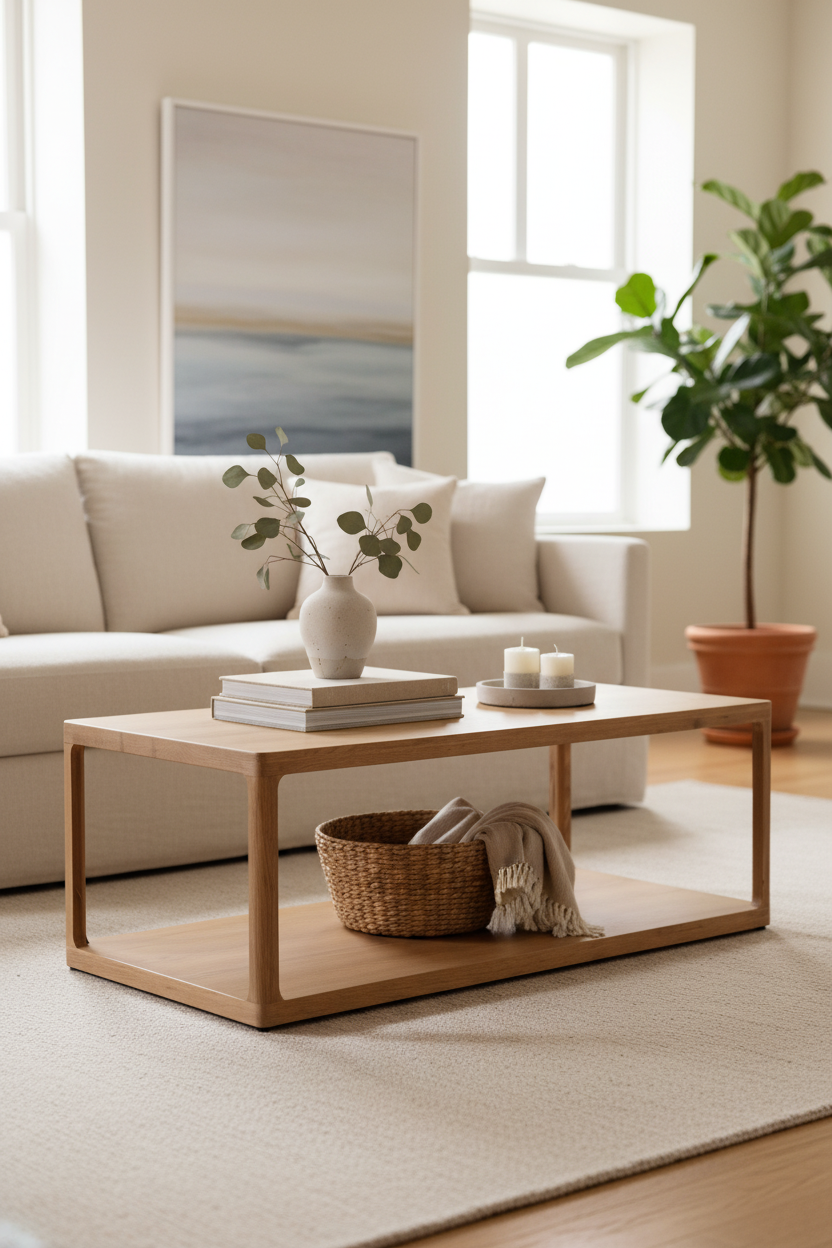 MAYMAI OAK WOOD COFFEE TABLE