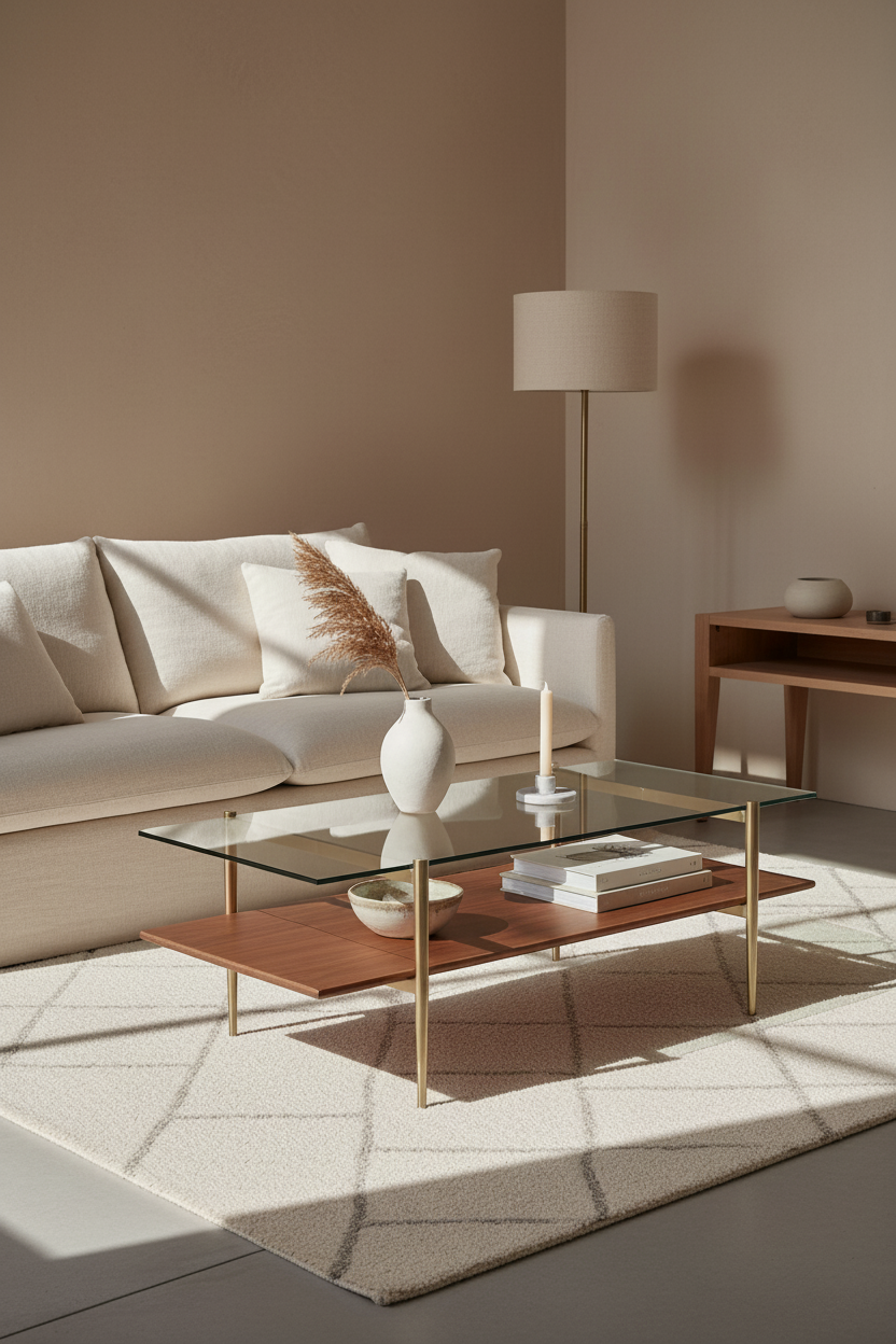 NOLA MID-CENTURY WALNUT COFFEE TABLE