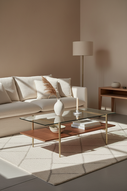 NOLA MID-CENTURY WALNUT COFFEE TABLE