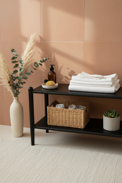 BROOKE BLACK OAK WOOD BENCH