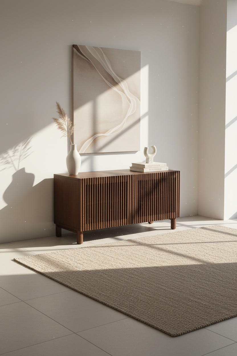 KIRA SHOE RACK IN OAK VENEER AND SOLID OAK WOOD WITH WALNUT FINISH
