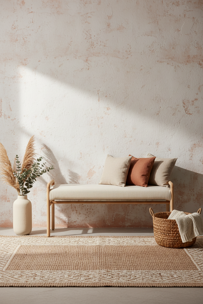 SKYLAR LIGHT BEIGE BENCH