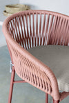 ARIANA RED ROPE STOOL WITH GALVANISED STEEL LEGS