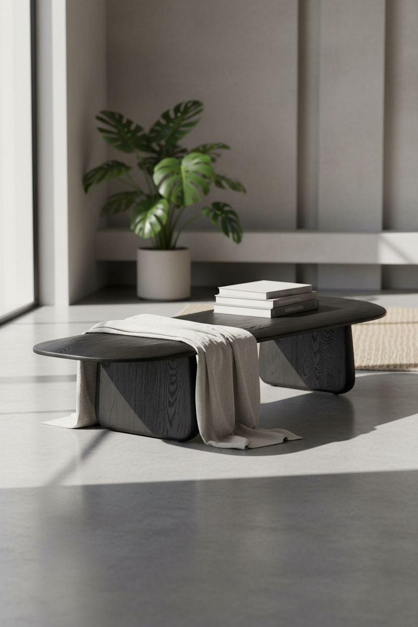 SAGE NATURAL OAK COFFEE TABLE IN BALCK