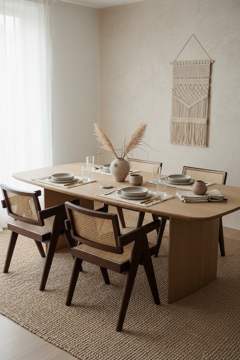 LITTO NATURAL OAK DINING TABLE
