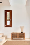 KIRA 2-DOOR SHOE RACK IN SOLID OAK WOOD AND OAK VENEER