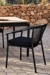 AVERY STACKABLE CHAIR IN METAL AND BLACK CORD