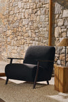 ALICICA ARMCHAIR IN BLACK FLEECE